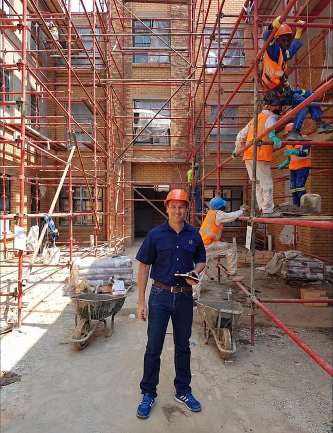 Massimo Astengo overseeing a MaxiProjects construction site